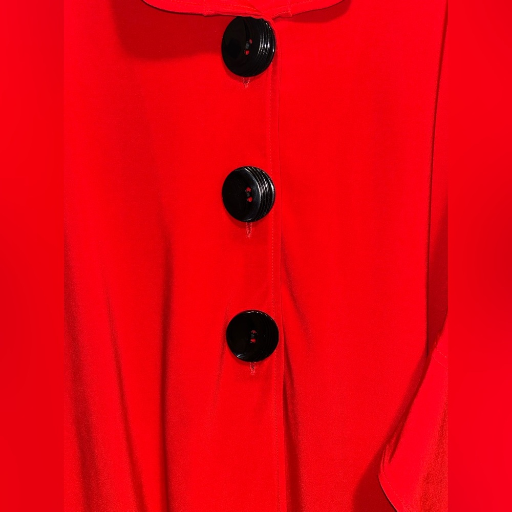 Red Button-Up Jacket - Picture 2 of 6